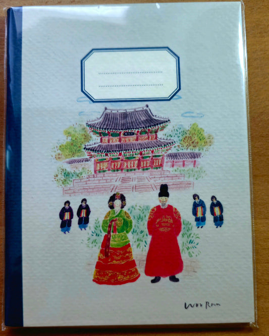 Mini füzet festett koreai mintával