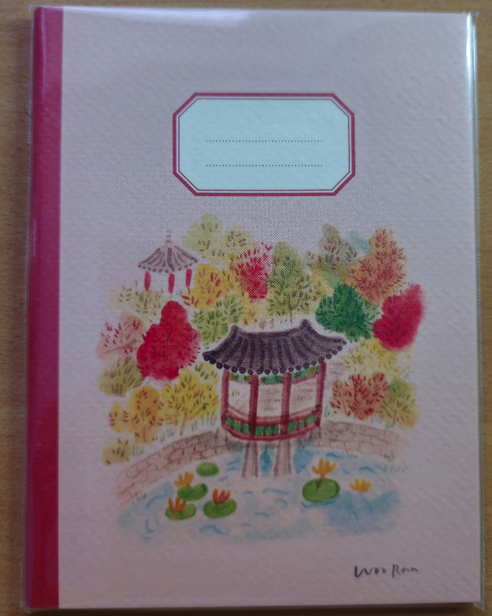 Mini füzet festett koreai mintával